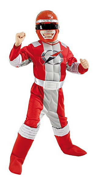 Karnevalové kostýmy - Power Ranger Red Muscle Chest - licenční kostým D