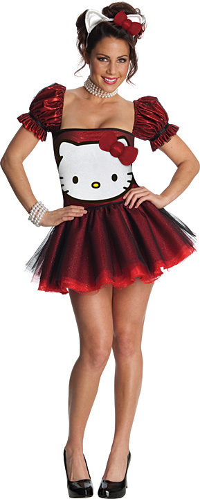 Karnevalové kostýmy - Kostým Hello Kitty Red Glitter - licenční kostým D