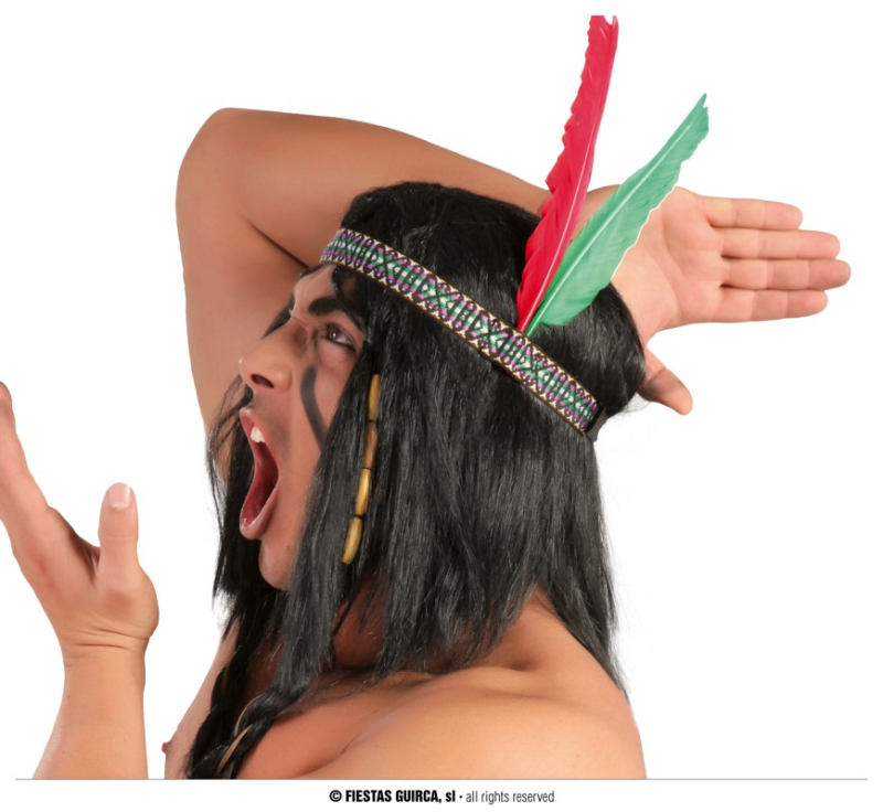 Čelenky a ozdoby hlavy - Fiestas Guirca Indiánská čelenka