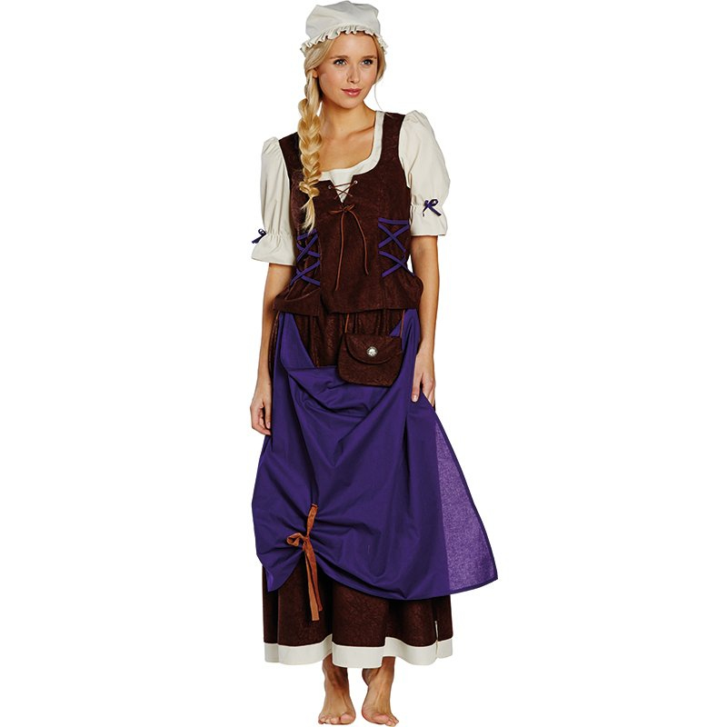 Karnevalové kostýmy - Rubies Deutschland Trhovkyně s fialovou zástěrou