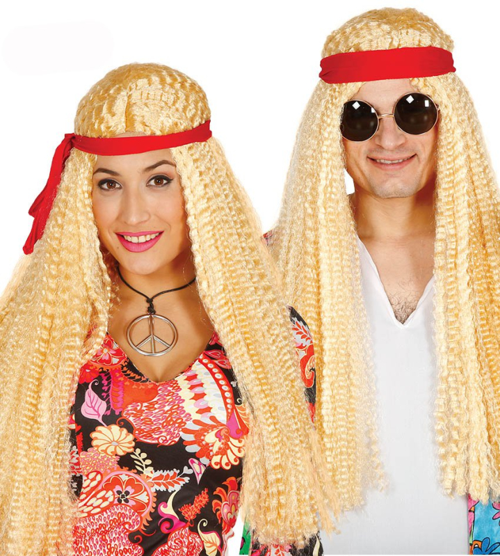 Paruky - Fiestas Guirca Paruka hippie blond se stuhou