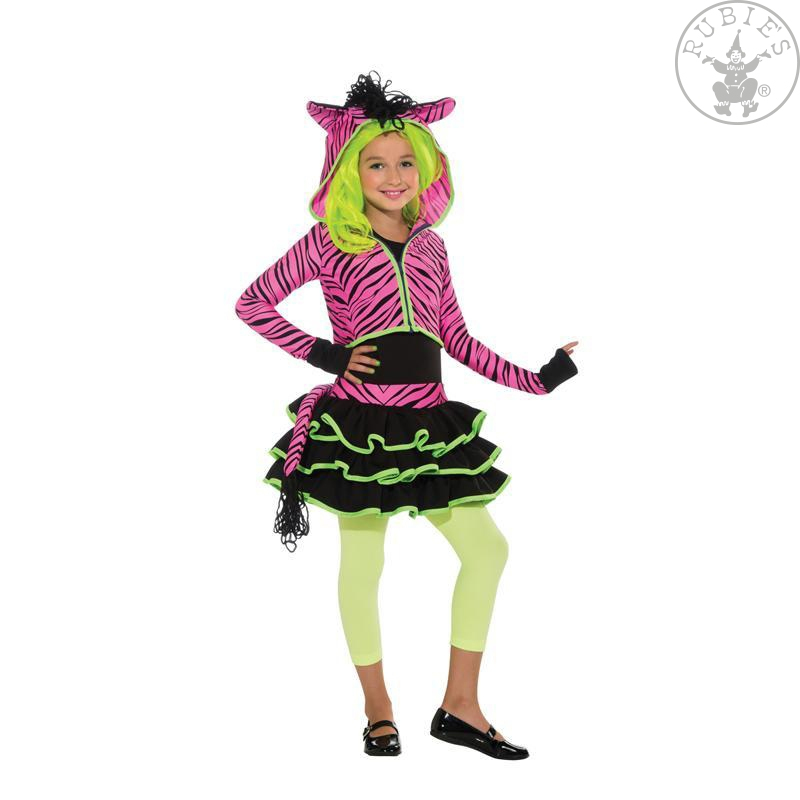 Karnevalové kostýmy - Rubies Neon Pink Zebra Hoody - kostým
