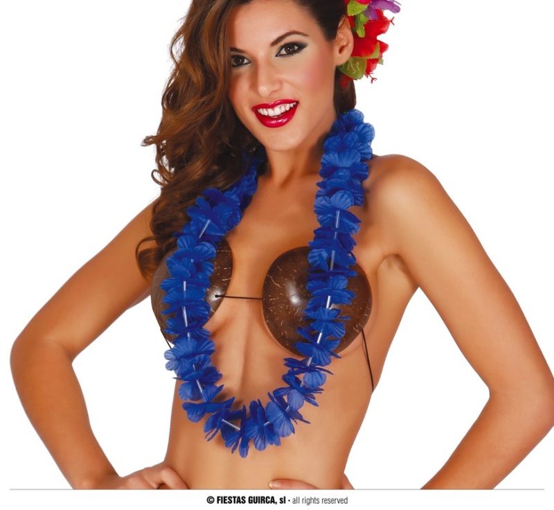 Doplňky dle zaměření - Fiestas Guirca Havajský věnec jednobarevný modrý