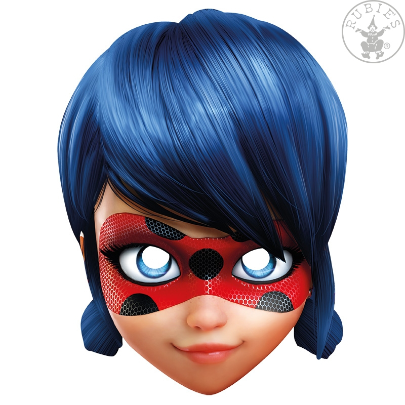 Karnevalové masky, latexové masky - Miraculous Ladybug Card Mask