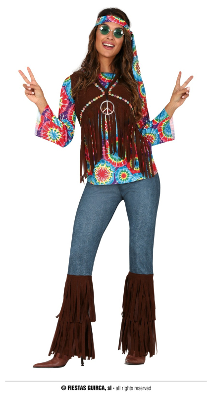 Karnevalové kostýmy - Fiestas Guirca Dámský kostým Hippie dívka