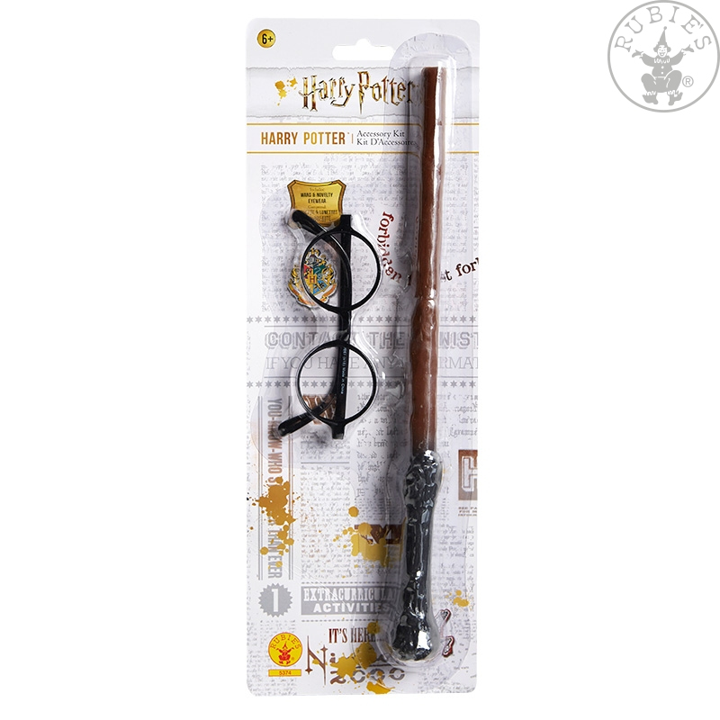 Doplňky na karneval - Brýle Harry Potter s hůlkou