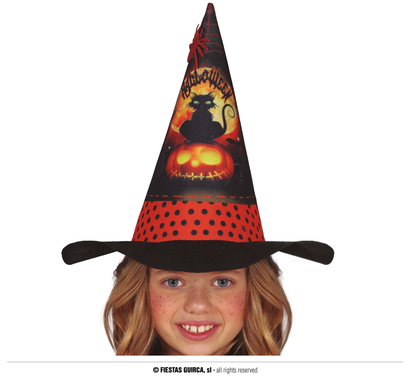 Klobouky a čepice - Fiestas Guirca Dětský čarodějnický klobouk oranžový