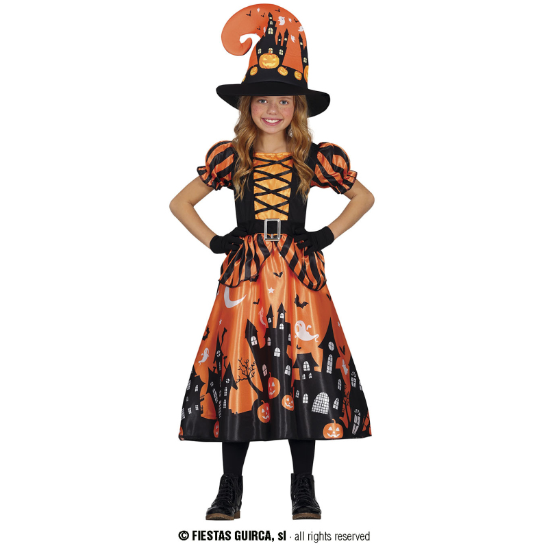 Karnevalové kostýmy - Fiestas Guirca Strašidelná oranžová čarodějnice