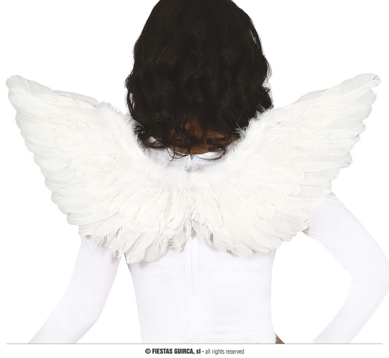 Doplňky - Bílá andělská křídla 70 cm