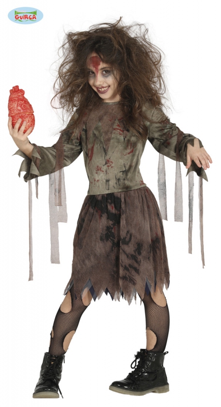 Kostýmy na karneval - Zombie dívka dětský kostým na halloween