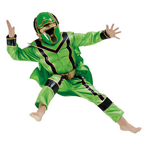 Kostým Power Ranger Green Boxset - licenční kostým D