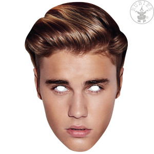 Justin Bieber - kartonová maska pro dospělé
