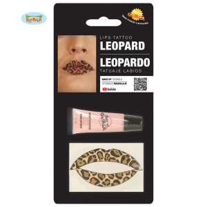 Fiestas Guirca Tetování na rty leopard