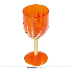 Fiestas Guirca Oranžová sklenice se zlatým hnátem