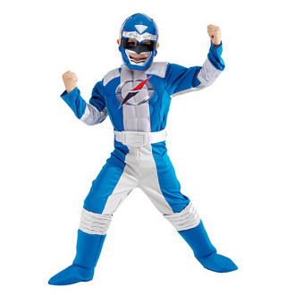 Power Ranger Blue Muscle Chest - licenční kostým  D