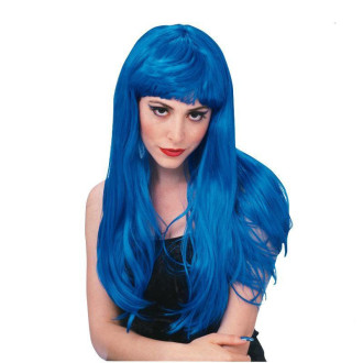Glamour modrá - karnevalová paruka (54365)