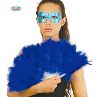 Fiestas Guirca Vějíř péřový modrý  -25 cm