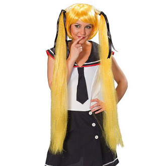 Sailor Space Girl žlutá - karnevalová paruka D