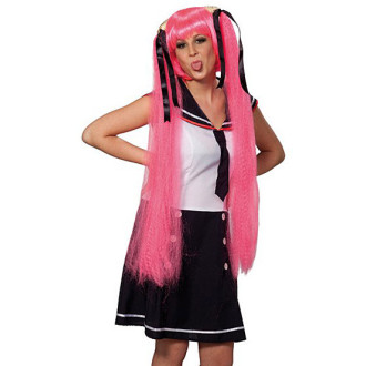 Sailor Space Girl pink - karnevalová paruka D