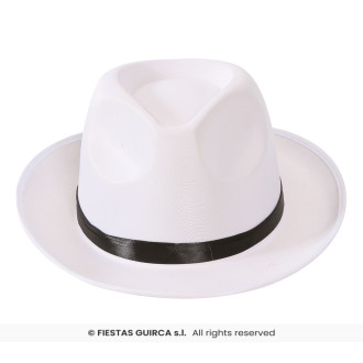 Fiestas Guirca Borsalino - gangsterský klobouk bílý