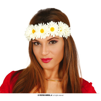 Fiestas Guirca Čelenka s kopretinami HIPPIE