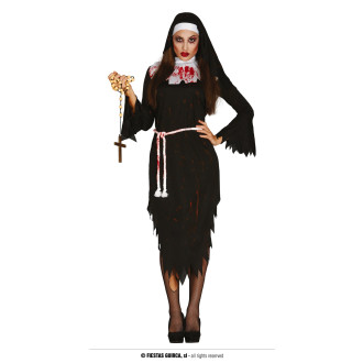 Fiestas Guirca RELIGIEUSE ZOMBIE TAILLE - jeptiška kostým
