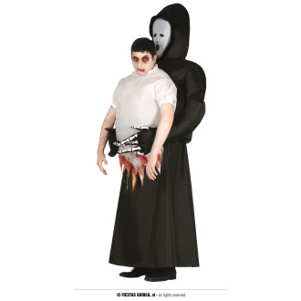 Fiestas Guirca Kostým s smrtí za zády na halloween