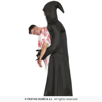 Fiestas Guirca Kostým s smrtí za zády na halloween