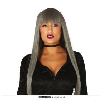 Fiestas Guirca GRAY BOB WIG HQ - paruka šedá dlouhovlasá