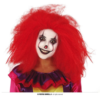 Fiestas Guirca Red clown wig - červená klauní paruka