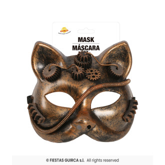Fiestas Guirca Maska - kočka STEAMPUNK