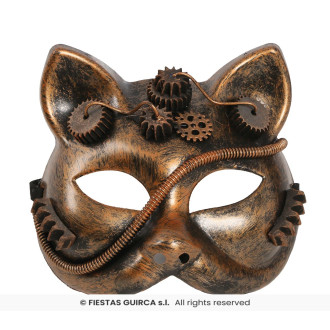 Fiestas Guirca Maska - kočka STEAMPUNK