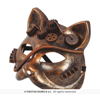 Fiestas Guirca Maska - kočka STEAMPUNK