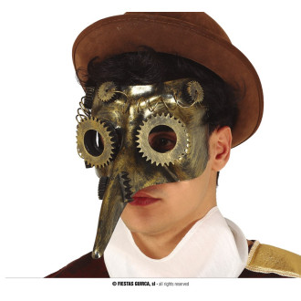 Fiestas Guirca Maska - s nosem STEAMPUNK