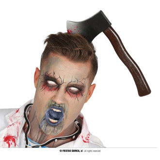Fiestas Guirca Sekera v hlavě na sponě na halloween