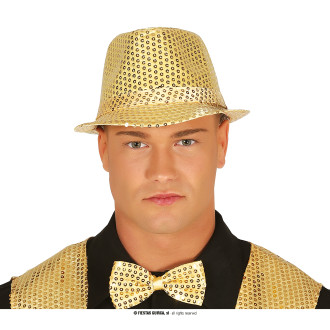 Fiestas Guirca Flitrový klobouk zlatý unisex