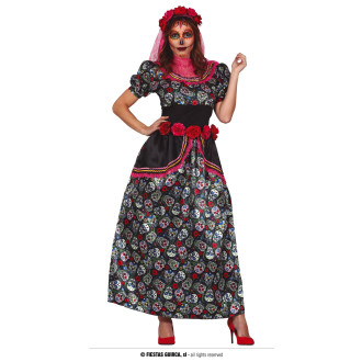 Fiestas Guirca Catrina pestrobarevný kostým