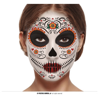 Fiestas Guirca Catrina tetování na obličej