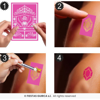 Fiestas Guirca Růžová šablona na dětský makeup