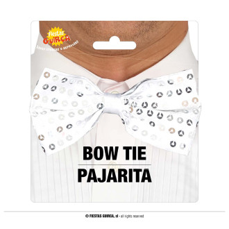Fiestas Guirca Motýlek flitrový stříbrný