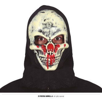 Fiestas Guirca SKULL maska s kapucí