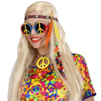 Widmann Hippie čelenka s peřím a korálky