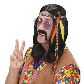 Widmann Hippie čelenka s peřím a korálky