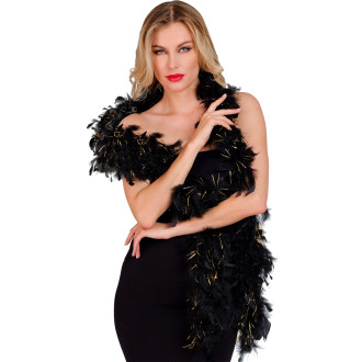 Widmann Černé boa se zlatými lametami