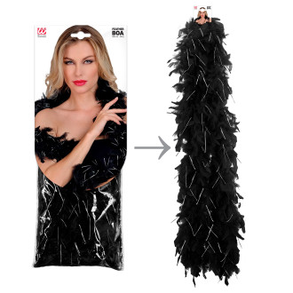 Widmann Černé boa se stříbrnými lametami