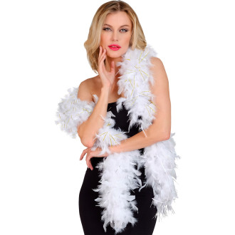 Widmann Boa bílé se zlatými lametami