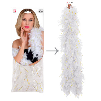 Widmann Boa bílé se zlatými lametami