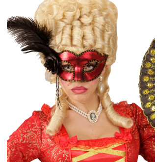 Widmann Červená metalická maska benátská