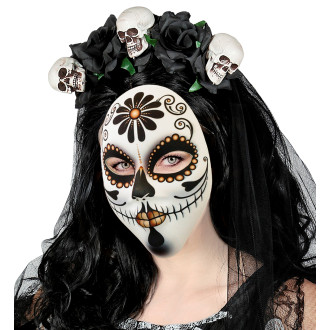 Widmann SEŇORA DIA DE LOS MUERTOS látková maska