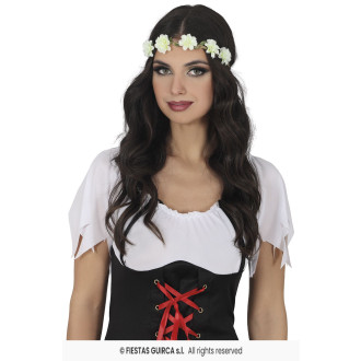 Květinová čelenka s bílými květy